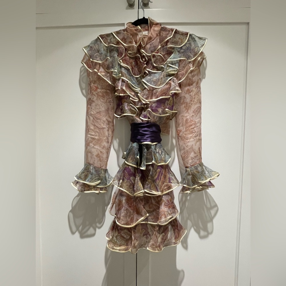 Zimmerman dress. Stunning! Beautifully made. Ruffles. Dressy or make it casual.